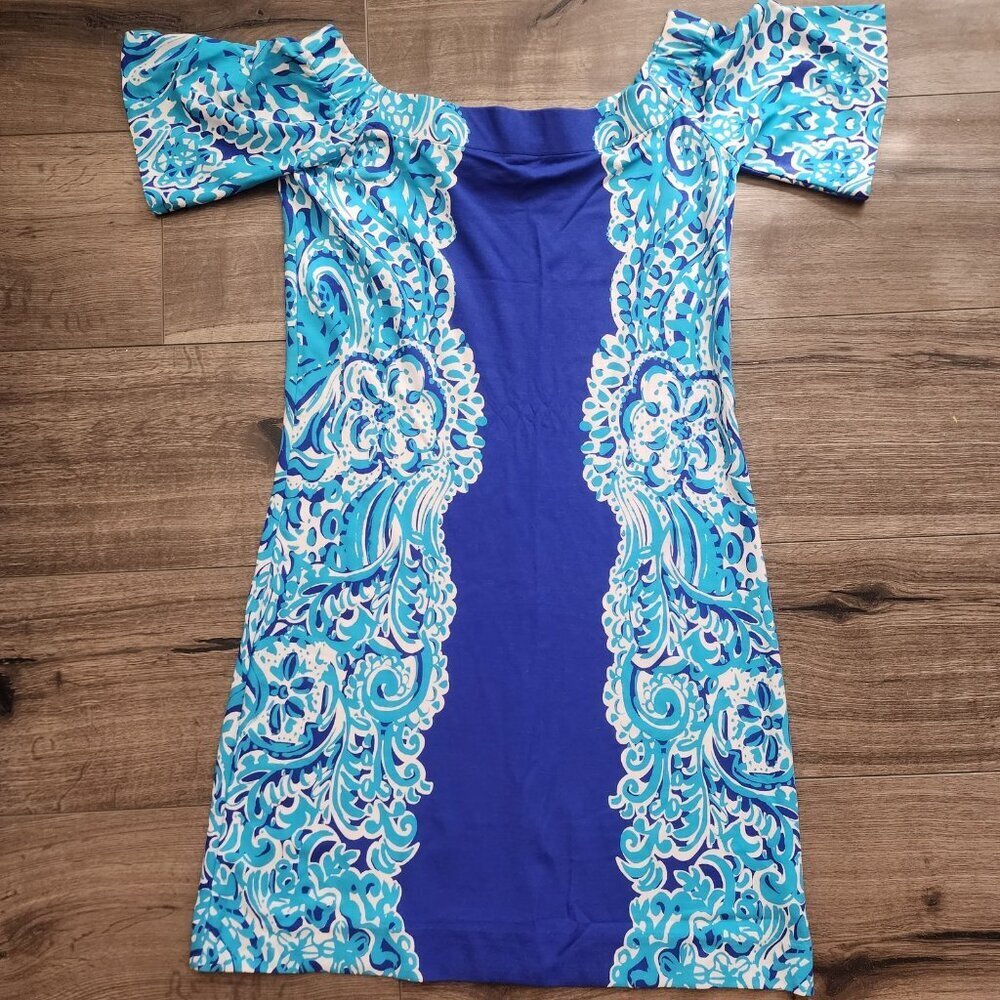 Lilly Pulitzer Dress Womens XS Off Shoulder Stretch Floral 24367